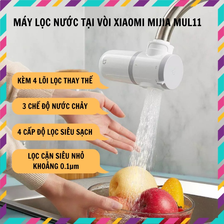 Máy lọc nước tại vòi Xiaomi Mijia MUL11- Tặng kèm 4 lõi lọc- Bảo hành 06 tháng
