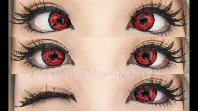 Kính Áp Tròng Sharingan Lens Cosplay - kính áp tròng hóa trang các nhân vật uchiha trong naruto ( only không độ)