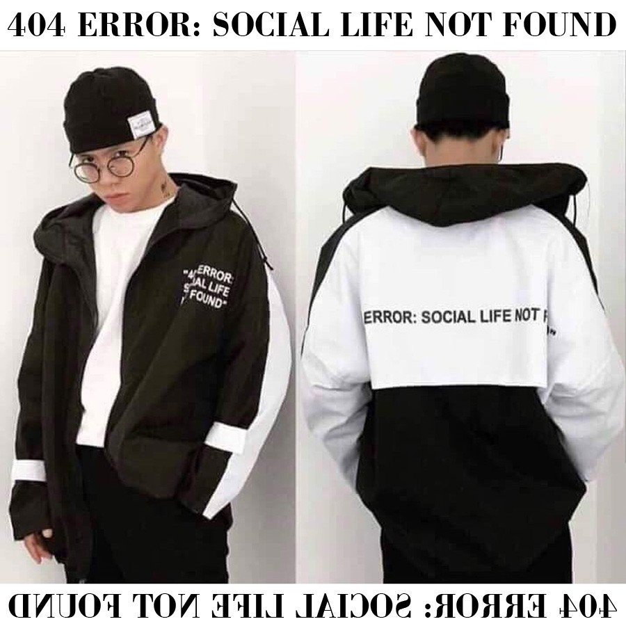 ÁO KHOÁC DÙ 404 Error (M146 - Kèm Ảnh Thật - Có XL Form Rộng)