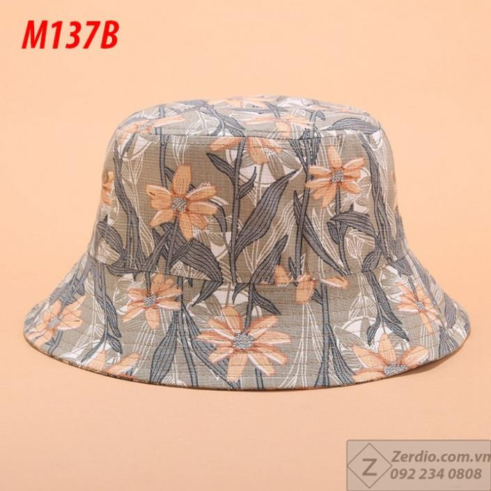 Nón bucket tai bèo họa tiết cây hoa lá đẹp cho cả nam và nữ 👒