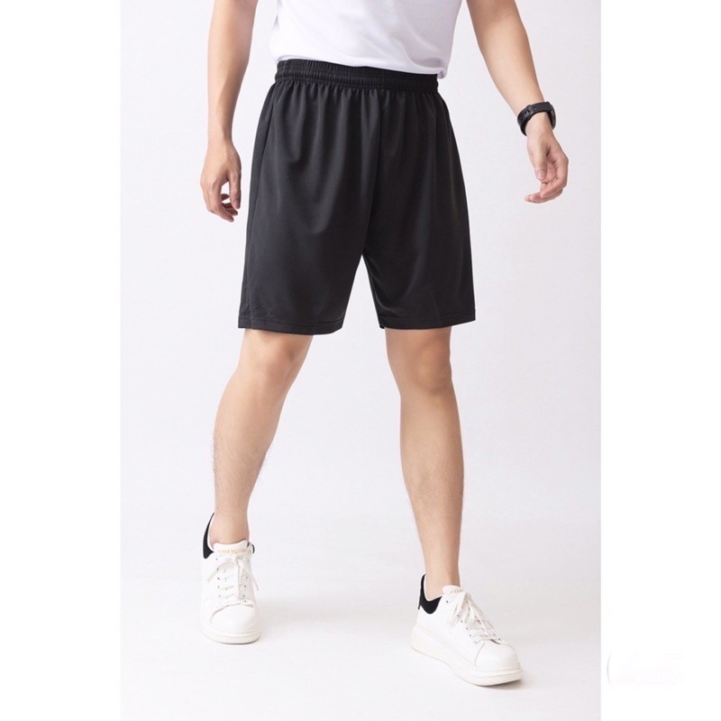 Quần đùi nam thể thao TH STORE - quần đùi nam mặc nhà QĐTRON màu đen