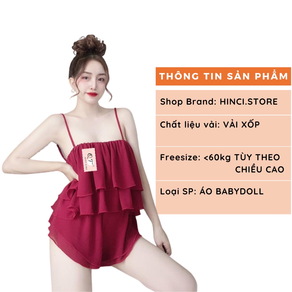 Đồ ngủ sexy nữ Bộ ngủ 2 dây chiffon mát mềm mại gợi cảm [DN54]