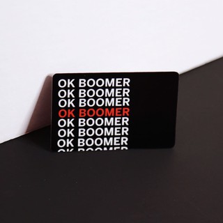 SKIN/ STICKER thẻ ATM, ngân hàng, chung cư, thẻ xe (OK BOOMER) | TUTA CARDS
