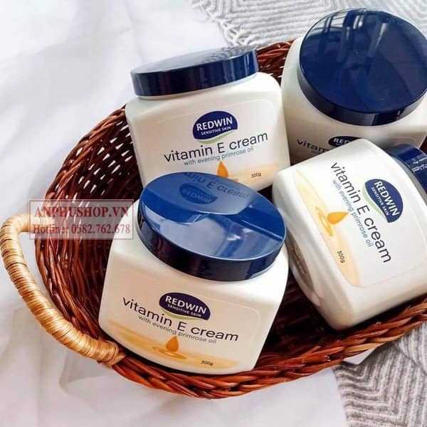Kem dưỡng da Redwin Vitamin E Cream With Evening Primrose Oil 300g Úc (Hàng chính hãng đầy đủ bill)