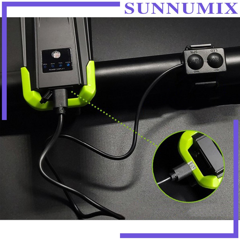 Set Đèn Pha Led + Còi Xe Đạp Sunnimix Chống Thấm Nước Có Cổng Sạc Usb