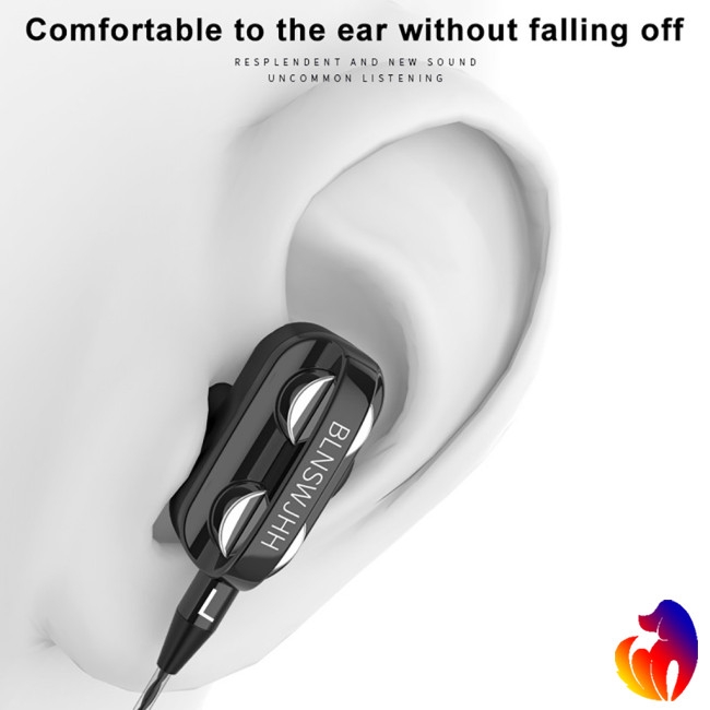 Tai nghe nhét tai thể thao có dây HiFi siêu Bass 3.5mm