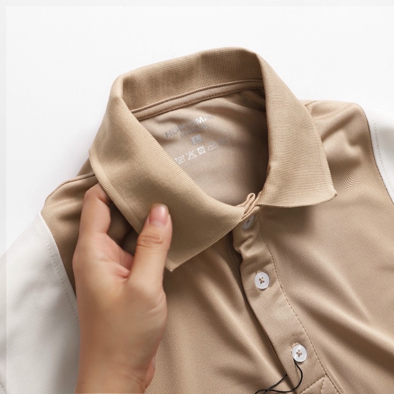 Áo Polo nam cao cấp cổ bẻ phối sọc ngang đen trắng form ôm dáng chuẩn đẹp chất thun lạnh cotton thoáng mát
