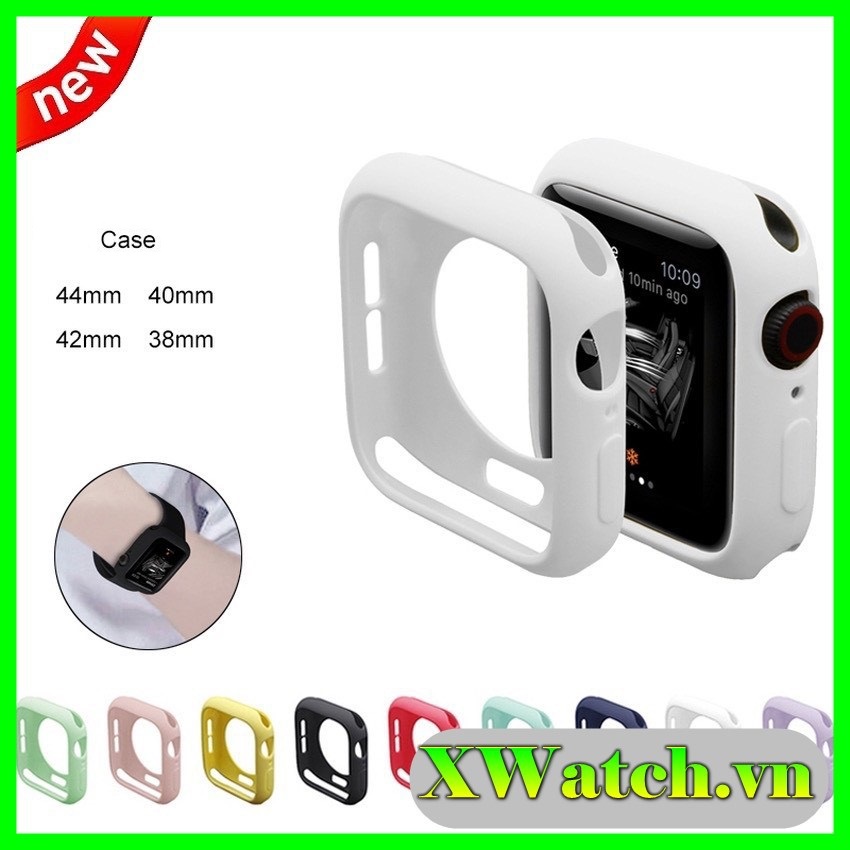 Ốp bảo vệ đồng hồ bằng silicon mềm nhiều màu cho Apple Watch iWatch Series 5/4/3/2/1 38mm 40mm 42mm 44mm