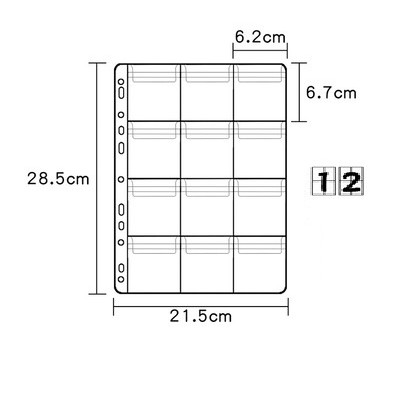 Trang sổ đựng huy hiệu, móc khóa, postcard manga anime, album đựng tranh ảnh - túi / trang 9 ô, 12 ô