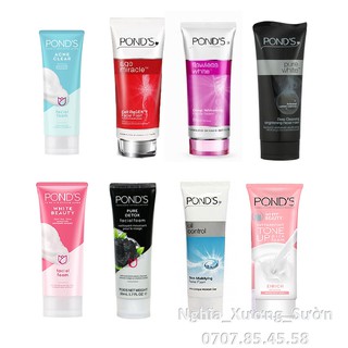 Sữa rửa mặt Pond's 100g mẫu mới 2020 White beauty, Flawless, Pure, Age Miracle, Acne Clear