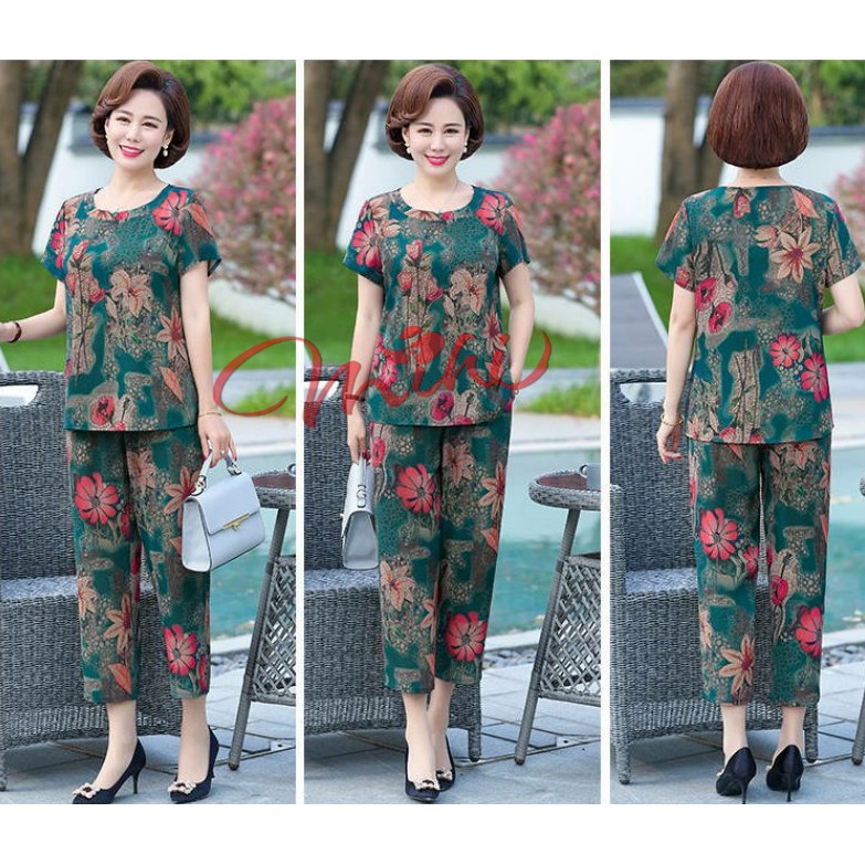 Bộ Đồ Trung Niên Nữ Đẹp Có Túi B82 - Đồ Bộ Cho Mẹ Quần Áo Thời Trang Cho Người  Lớn Tuổi - Bộ Trung Tuổi Mặc Nhà Bigsize | Holcim -