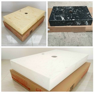 Bàn đá lavabo treo tường hình hộp chữ nhật cao cấp thích hợp mọi lavabo dương bàn