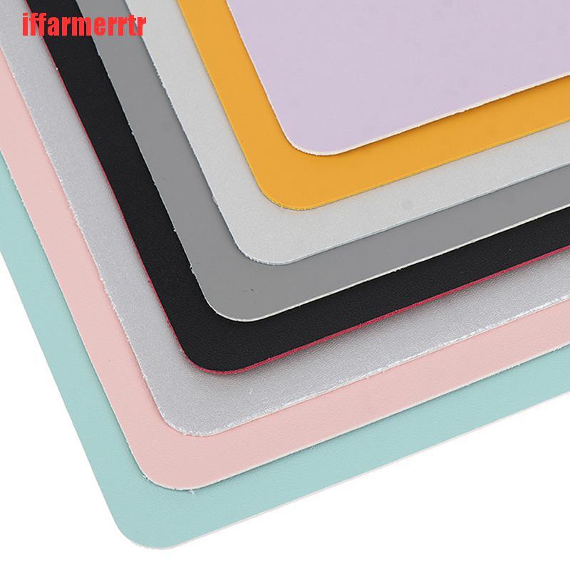 {iffarmerrtr}New Arrival Universal Anti-slip Mouse Pad Double Side Leather Gaming Mice Mat KGD