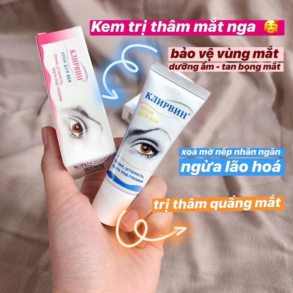 [SALE] [CAM KẾT 100% CHÍNH HÃNG] Kem giảm thâm mắt, mỏi mắt KLIRVIN Nga 20g