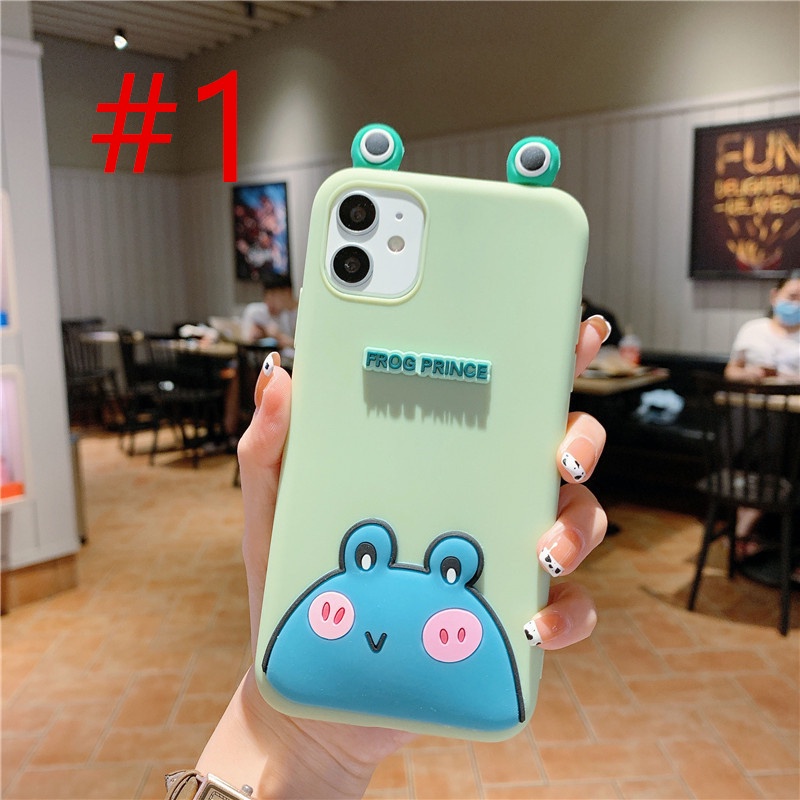 Compatible For Xiaomi 13 Pro Mi 12T 11T 10T Mi 12 11 8 Lite POCO X5 F5 X4 F3 M3 Pro X3 NFC X3 GT POCO M5 M4 Pro Phim hoạt hình Ếch mèo đôi mắt và tai nghe hài hước Bao đựng điện thoại di động