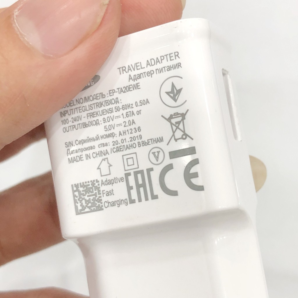 Củ sạc nhanh dành cho Samsung có công nghệ Fast chager Qc 3.0, cóc xạc công suất cao không kén máy KLH 050