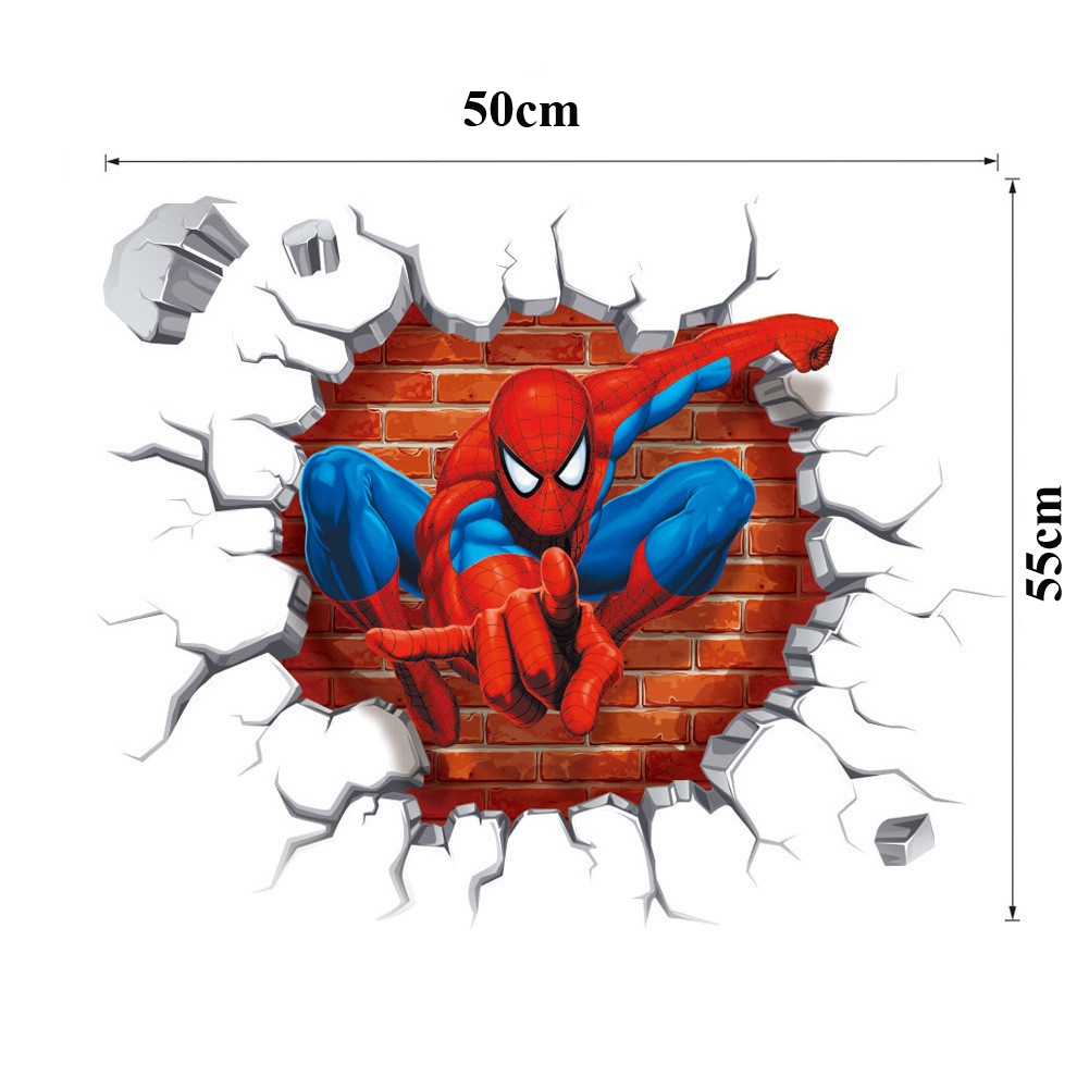 Bộ sưu tập tranh dán 3D sáng tạo hình lỗ hổng trên tường, Sticker trang trí giá rẻ