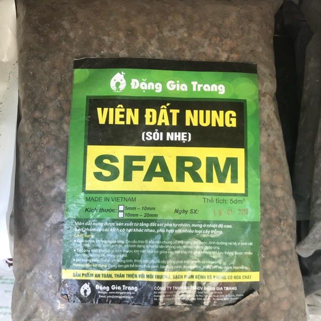 Viên đất nung (sỏi nhẹ) sfarm túi 5dm3