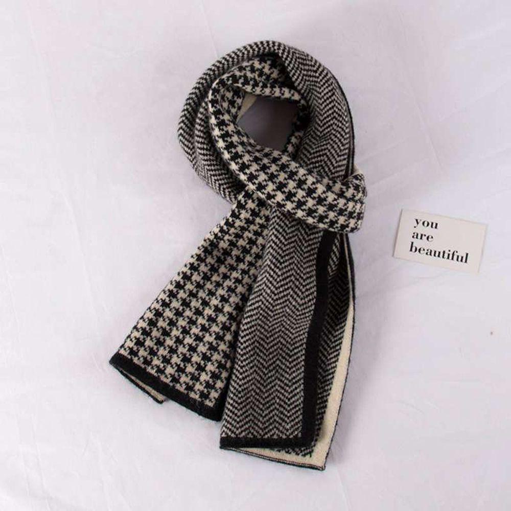 Khăn Choàng Cổ Họa Tiết Kẻ Sọc Thời Trang Mùa Đông WMES15H Cho Nữ