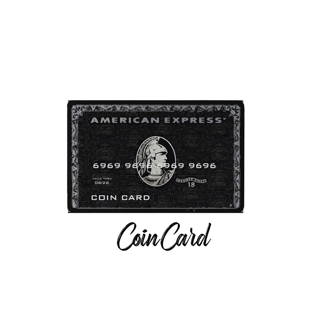 BLACK CARD - THẺ ĐEN ngân hàng - miếng dán thẻ ATM phù hợp với mọi kích thước thẻ  COINCARD