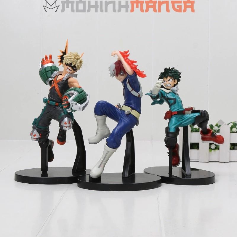 Mô hình nhân vật Midoriya (Deku), Katsuki Bakugo (Kacchan), Shoto Todoroki anime My hero academia Học viện siêu anh hùng