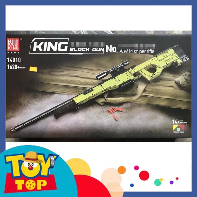 Hộp đồ chơi ghép technic lắp ghép mô hình AWM sniper nhựa xếp hình Mould King 14010 gồm 1628 mảnh