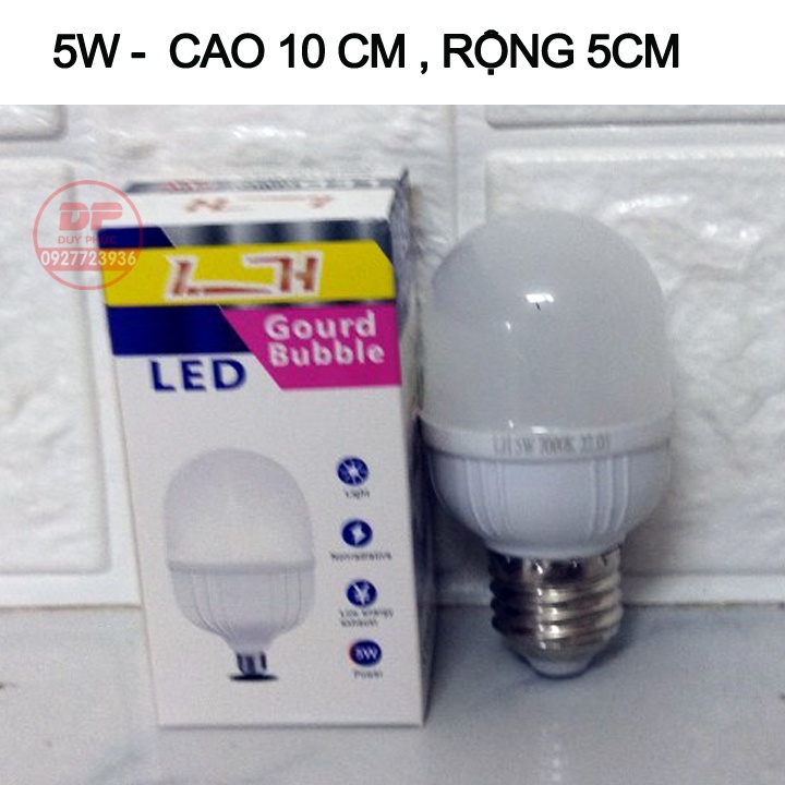Bóng đèn led LH 5w siêu sáng - tiết kiệm điện - loại tốt – bảo hành 1 năm đổi mới