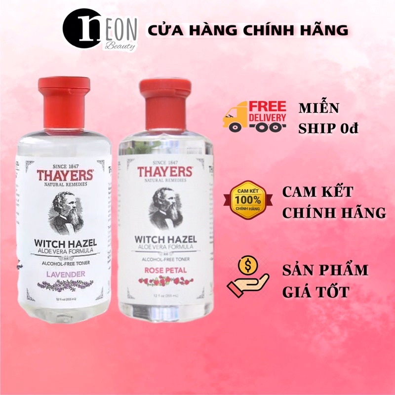 (Hàng công ty - có tem phụ )Nước Hoa Hồng se khít lỗ chân lông Thayers Witch Hazel Toner