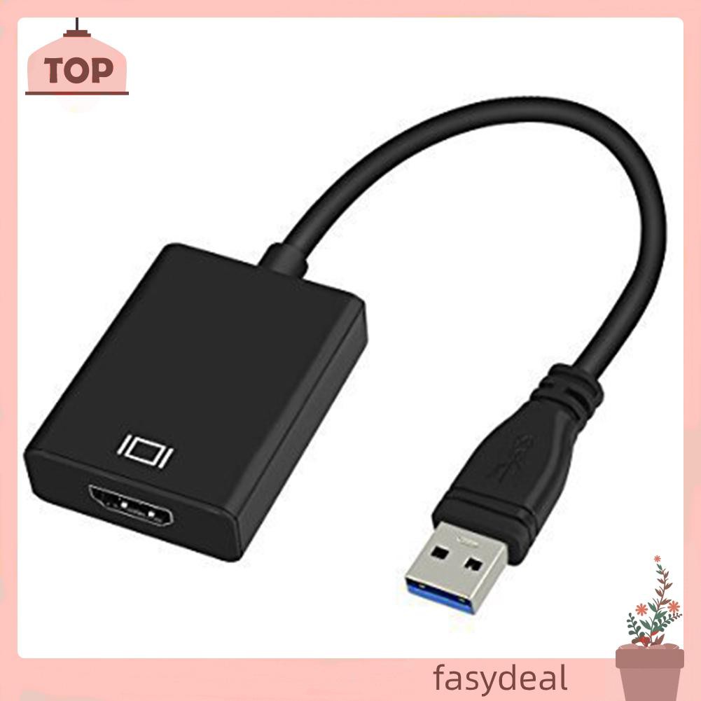 (Fas) Giắc Chuyển Đổi Từ Usb 3.0 Male Sang Hdmi Female Hdtv Pc 1080p