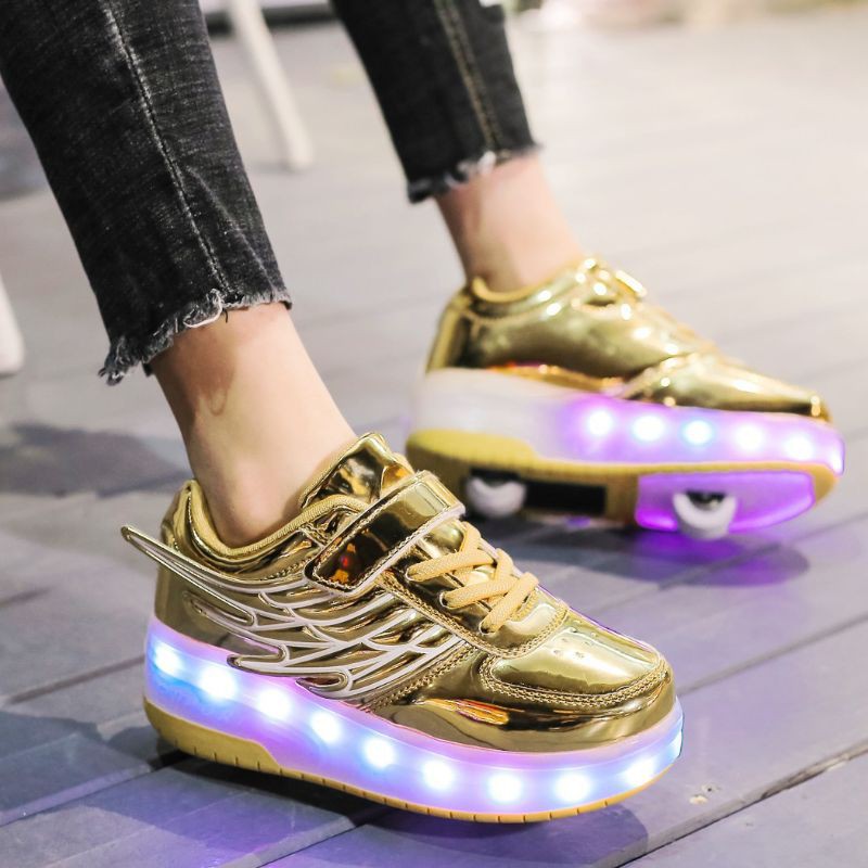 Giày thể thao kiêm patin cho mọi lứa tuổi có đèn sáng đế sạc pin đủ size