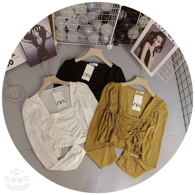 Áo thun dài tay bo nhúm hàng qc cao cấp