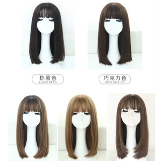 Tóc Giả Cả Đầu 40cm Hơi Cúp Nhẹ