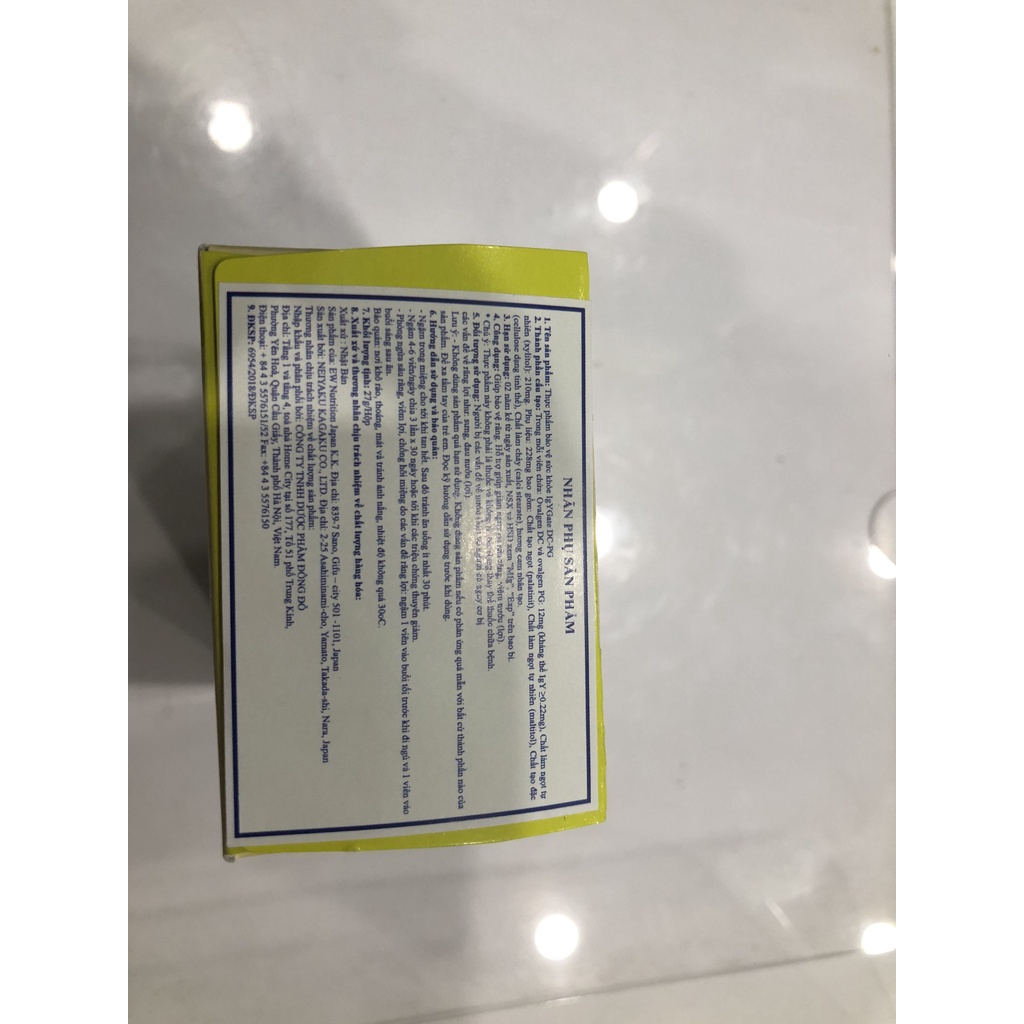 Igy Gate DC-PG Whit hộp 60 viên, Giúp bảo vệ răng , Giảm nguy cơ sâu răng , viêm nướu .