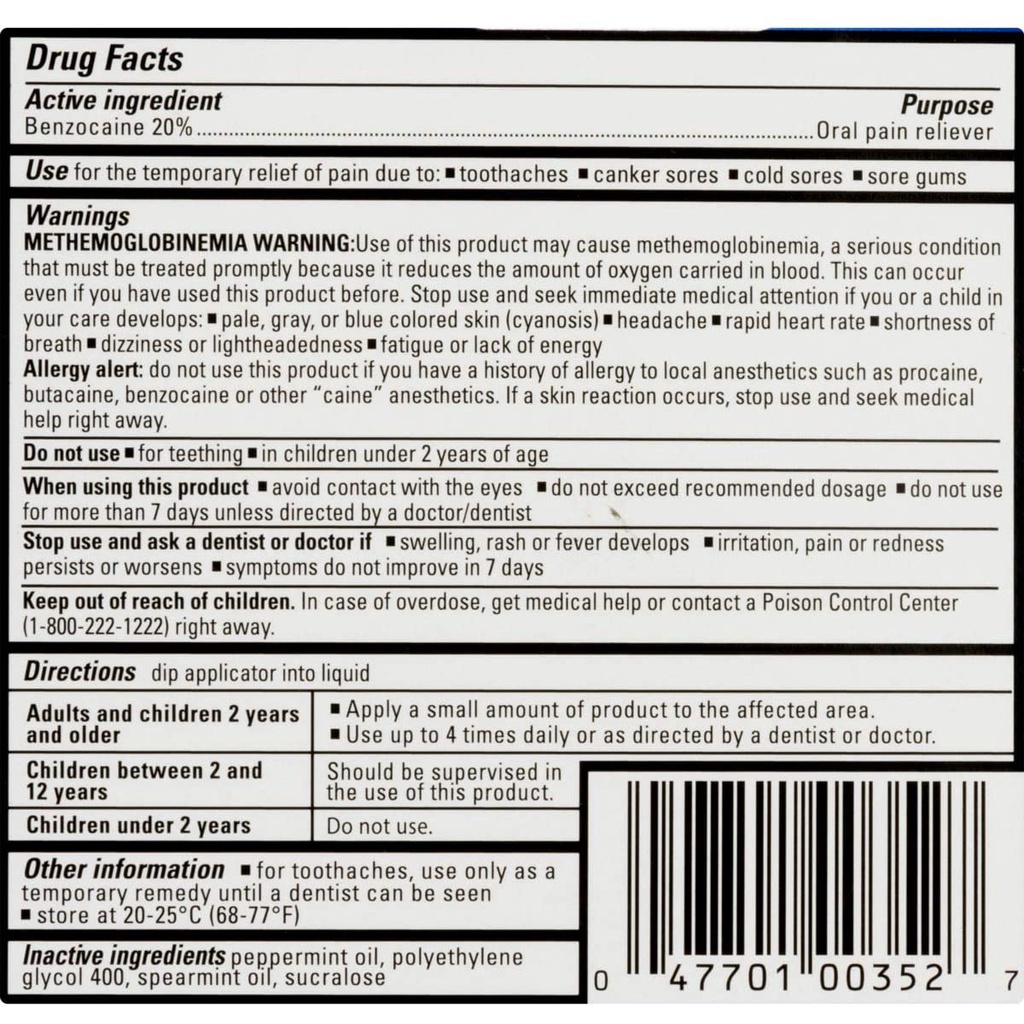 DenTek Instant Oral Pain Relief Maximum Strength - Bộ chăm sóc, giảm đau rộp ở răng miệng sử dụng 50 lần