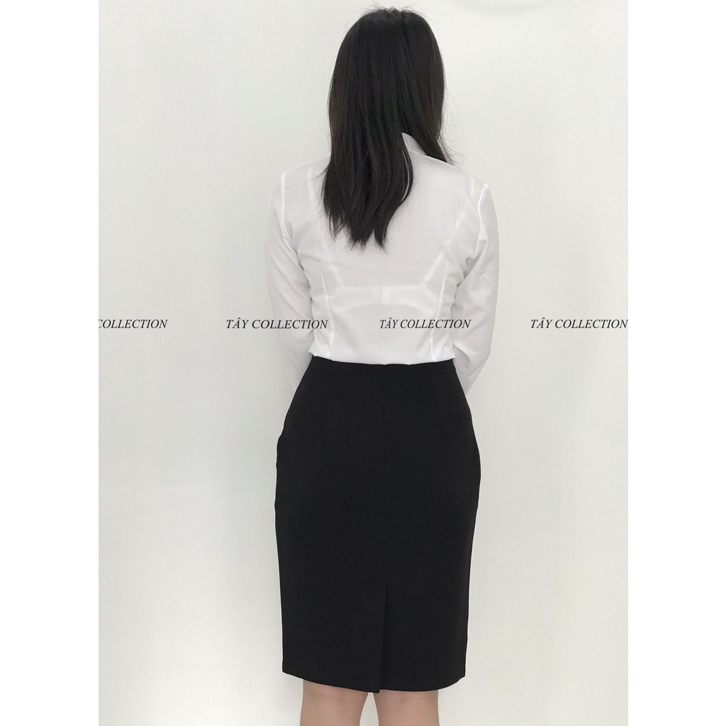 Chân Váy Công Sở Bút Chì lưng cao TÂY COLLECTION dài 55-60cm