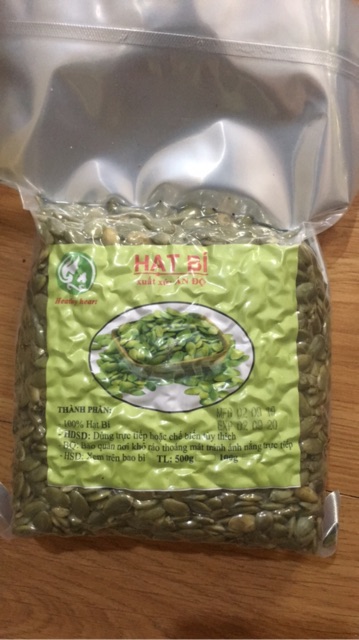 1kg Nhân Hạt Bí Xanh Ấn Độ rang chín hộp