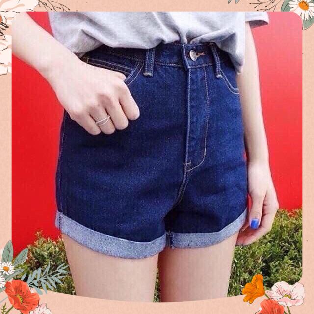 Quần Sọt Jean Nữ Mẫu Trơn Lật Lai Dành Cho Bạn Gái Từ 35-49kg