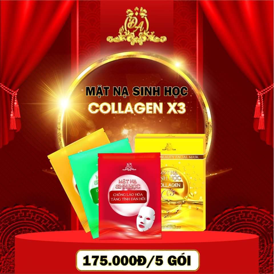 ( hộp 5 miếng) Mặt nạ sinh học collagen X3