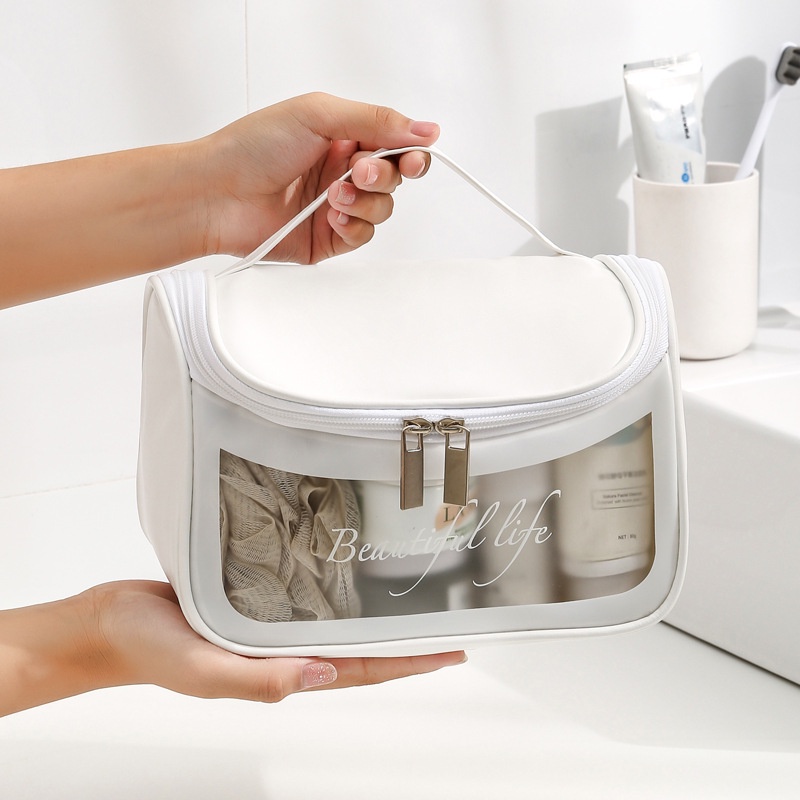 Túi Đựng Mỹ Phẩm Trong Suốt Chống Thấm Nước Cao Cấp Tiện Lợi Dễ Sử Dụng Khi Đi Du Lịch