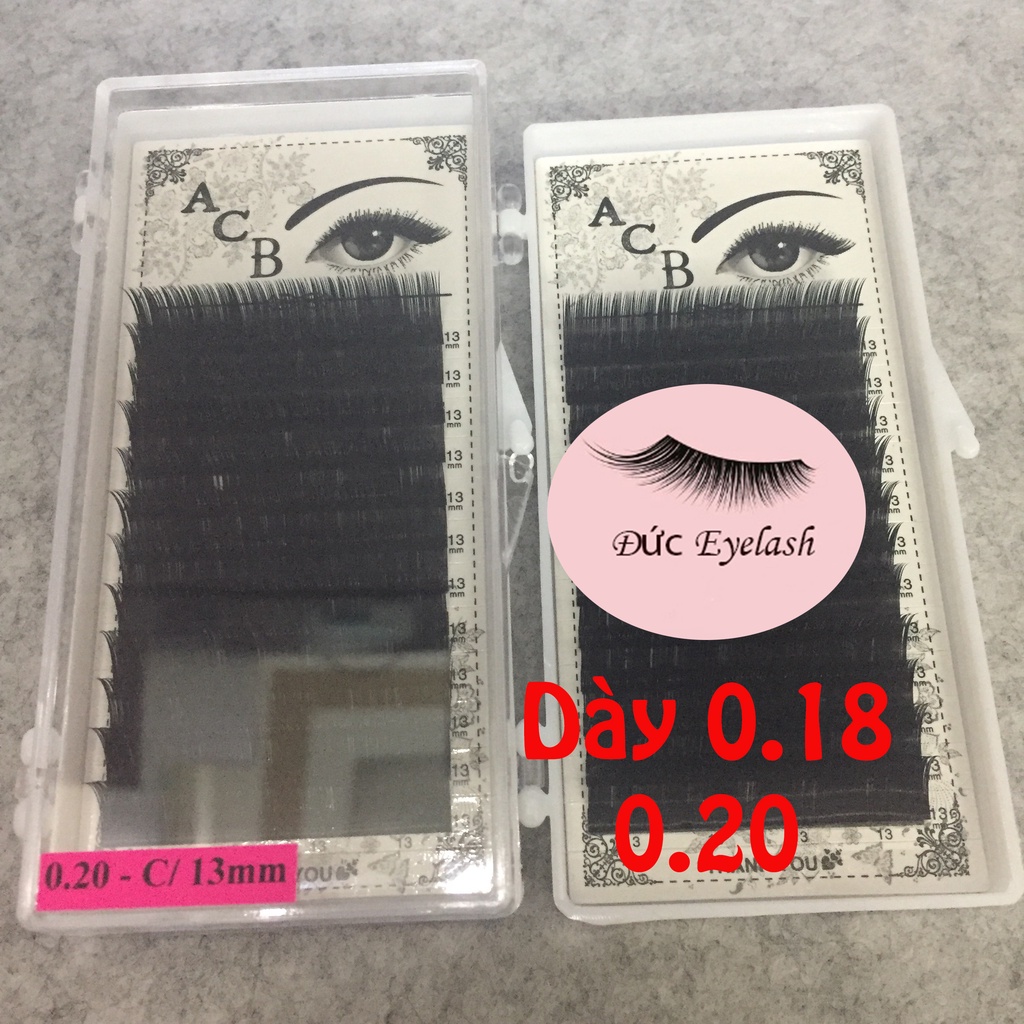 Mi khay dày 0.18 -0.20 độ cong C D Đức Eyelash