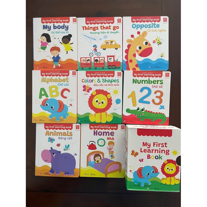 Sách Thư Viện Hình Ảnh Song Ngữ Đầu Tiên Cho Bé - My First Learning Book (Bộ 8 quyển)