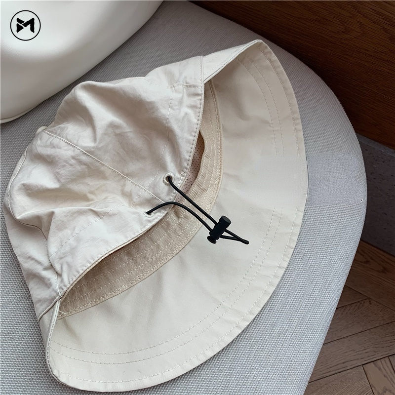 Nón Vành Chống Nắng Có Dây Rút Thoáng Khí Khô Nhanh Phong Cách Hàn Quốc Thời Trang Mùa Hè Cho Nữ