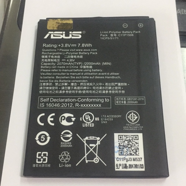 Pin asus zen go/ zc500tg-Z00VD( model: C11P1506)