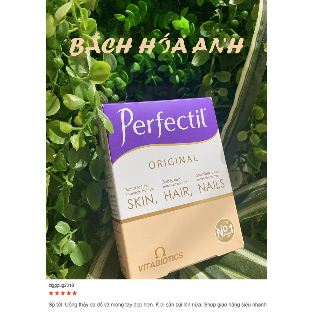 Vitabiotics Perfectil Beauty Multivitamin Skin, Nail, and Hair Hộp 30 Viên - Da Sáng, Chắc khỏe tóc