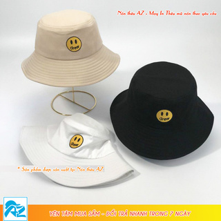 Mũ bucket nam nữ thời trang thêu logo Drew House - 3 màu trắng đen be MT582
