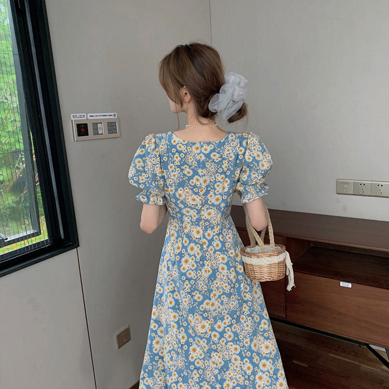 Đầm Sườn Xám Dài Tay In Họa Tiết Hoa Trang Nhã Dành Cho Nữ