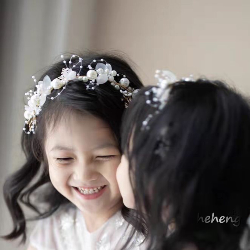 Băng Đô Cài Tóc Đính Ngọc Trai Thanh Lịch Thoải Mái Cho Cô Dâu