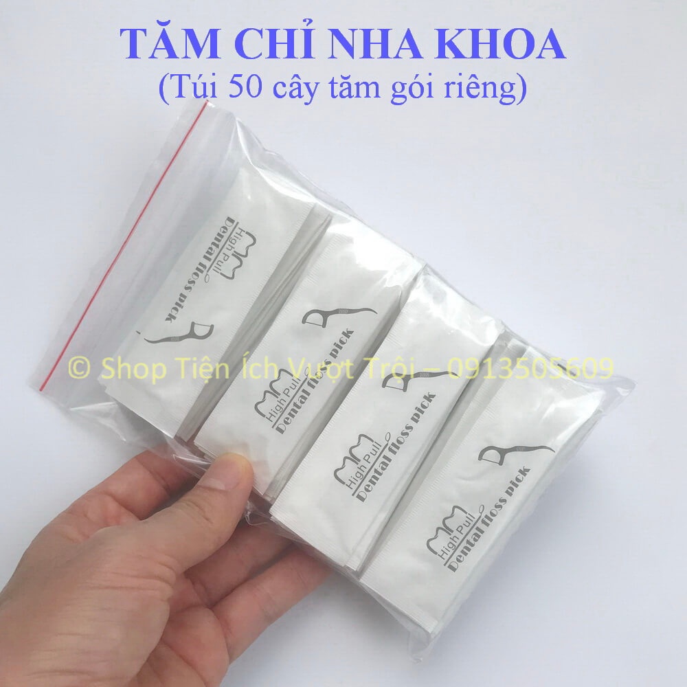 Tăm chỉ nha khoa 2 đầu, làm sạch kẽ răng, gói riêng từng cái, đảm bảo vệ sinh, lịch sự, dễ mang theo-Tiện Ích Vượt Trội
