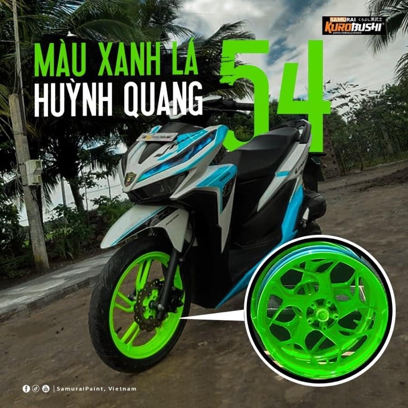SƠN XỊT SAMURAI MÀU CAM XANH ĐỎ VÀNG HỒNG TRẮNG HUỲNH QUANG TỰ CHỌN