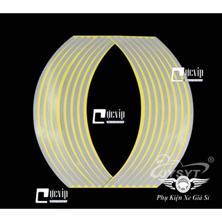 Bộ Tem Dán Vành (Niềng) Xe Phản Quang Cao Cấp (2 Bánh)MS3151